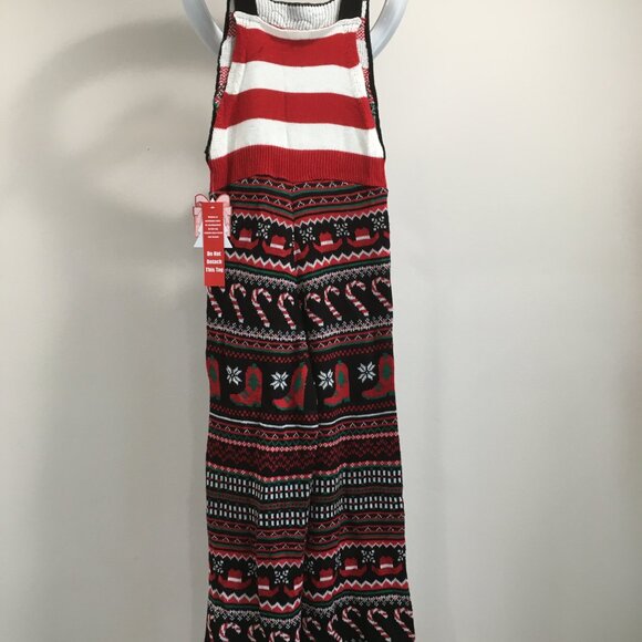NWT EYESHADOW XMas HAPPY Y'ALLDAYS Sequin Country Cowboy Christmas Knit Overalls - Picture 13 of 15